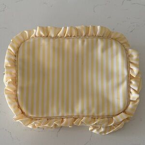 Stoney Clover Lane Ruffle Yellow Striped Large Pouch